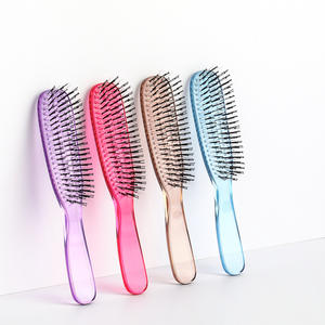 Nouveau cristal Transparent peigne à cheveux sec et humide Massage du cuir chevelu moelleux et doux Nylon aiguille Portable peigne brosses - Product Image 3