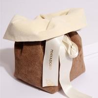 Sac d'emballage cadeau personnalisé avec fermeture en ruban, bague, bracelet, collier, pochettes à bijoux en velours et cuir faites à la main