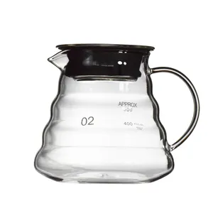 Chaleira de vidro borosilicate 580ml 780ml 360ml, produto de café com tampa e bule para bule