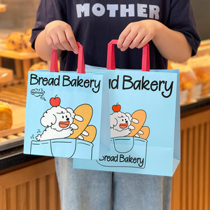 100% phân hủy sinh học nặng tùy chỉnh bao bì thực phẩm Túi giấy <span class=keywords><strong>Kraft</strong></span> nâu trơn có tay cầm cho siêu thị và tiệm bánh - Product Image 1