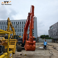 Excavatrice sur chenilles Hitachi ZX220 d'occasion, d'origine japonaise, hydraulique, en bon état, prête pour un travail immédiat