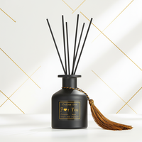 LunaLith Vente en gros 130ml 150ml 200ml 250ml Bouteille de diffuseur de roseaux de luxe avec logo personnalisé |   Bouteille en verre de qualité supérieure pour la fragrance d'intérieur