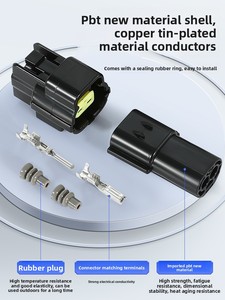 Conector de Terminal de Enchufe Impermeable para Automóvil AMP de Latón IP67, 4/6/8/12 Pines, Macho y Hembra, Serie 1.8 - Product Image 2
