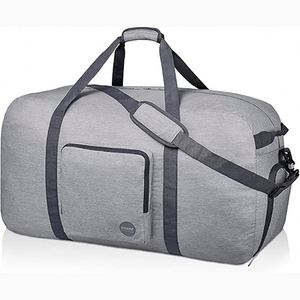 Muestra gratuita de bolsa de lona plegable de gran capacidad para viajes, deportes y gimnasio, impermeable y catiónica. - Product Image 3