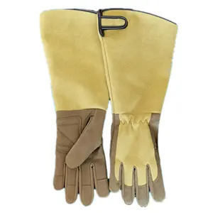 Hand Gray Safety Scratch Line Reusable Floral Gauntlet Unisex Anti-Cut Long Sleeve Microfiber Garden Gloves