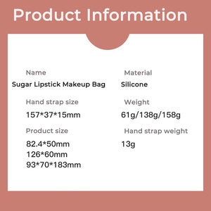 Thời trang Silicone trang điểm túi công suất lớn thuận tiện lưu trữ túi đa chức năng không thấm nước Túi mỹ phẩm - Product Image 6