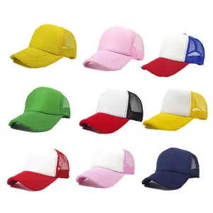 Оптовая продажа; В стиле «хип-хоп» дешевые пустые папа шапки и вышитым рисунком 5 панелей бейсбольная шляпа с изготовленным на заказ логосом пены Шапка Кепка-тракер