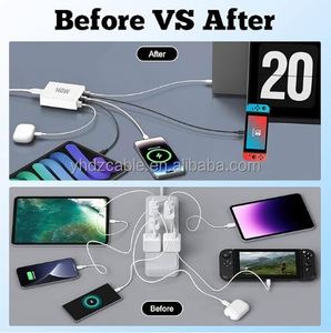 160W <b>USB</b> C Multi Port Desktop Charging Station 65W GaN Super Fast Charging <b>Socket</b> Portable Smart Phone AC Adapter - Product Image 5