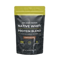 Sachets refermables personnalisés de 100 g, 16 oz, 1 kg, 3 lb, pour emballage de poudre de gâteau, doypack, sachet de protéines de lactosérum avec fermeture éclair