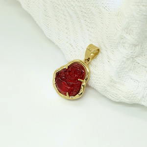 Collier pendentif Bouddha <span class=keywords><strong>en</strong></span> pierres précieuses multicolores, collection Serene Elegance Peaceful Jewelry pour une vie pleine de conscience - Product Image 4