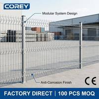 Système de clôture modulaire, clôture incurvée 3D, panneaux en treillis soudé, durables, anti-corrosion, fournisseur chinois en gros