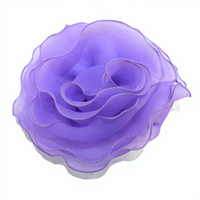 Fleurs en Soie Organza en Gros d'Usine, Garnitures Florales pour Vêtements et Accessoires de Robes pour Femmes
