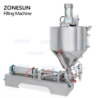Machine de remplissage semi-automatique ZONESUN à buse unique pour crème, miel, sauce chocolat, eau, avec chauffage intégré
