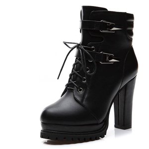 <span class=keywords><strong>Stivaletti</strong></span> da <span class=keywords><strong>Donna</strong></span> Invernali Casual Neri con Zip Tacco Alto Sottile Classico <span class=keywords><strong>Scarpe</strong></span> da <span class=keywords><strong>Donna</strong></span> Vendita Calda - Product Image 5