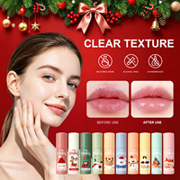 OEM Private Label 10 stuks Fruit Lip Balm Set Natuurlijke Botanische Transparante Textuur Lipverzorging Tube Hydraterende Kerst Cadeaubox