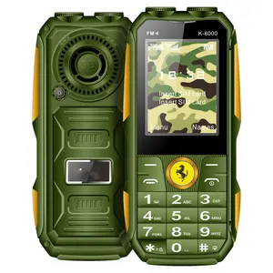 K8000 K8000 2.4 Inch 2400mAh Power Bank LED Torch Support Vibration Loud Speaker Rugged Design Mobile Phone Feature Phone