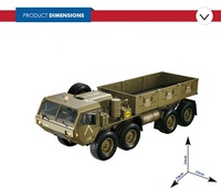Moteur sans balais 1:12 2.4G 8 roues rc camion militaire jouet pour enfants