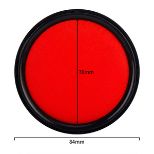 Deli Inkpad Red Round 70mm Quick Drying For Office <b>Stamp</b> Pad Press And <b>Stamp</b> - Product Image 1