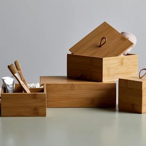 Fábrica personalizado bambu coberto madeira caixa armazenamento caixa - Product Image 2