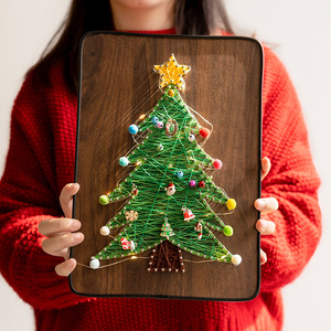 Jouets <span class=keywords><strong>de</strong></span> Noël personnalisés à faire soi-même, kit <span class=keywords><strong>de</strong></span> création <span class=keywords><strong>de</strong></span> string art, kit d'artisanat éducatif, couleurs pour enfants et adultes - Product Image 4