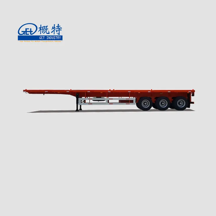 Leicht gewicht Tridem fuwa bpw Achse 40ft Super reifen ISO Container Drop-Deck Pritschen wagen Sattel auflieger