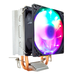 Kardan adam 2 ısı borusu işlemci soğutucusu PWM 3 Pin 90mm RGB PC radyatör Intel LGA 1700 1200 1150 1151 1155 AMD AM4 sessiz <span class=keywords><strong>CPU</strong></span> soğutma fanı - Product Image 1