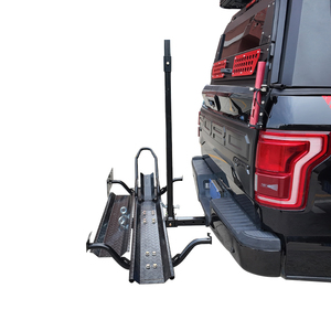 Porte-<span class=keywords><strong>moto</strong></span> et vélo électrique pliable SNDN à fixer sur l'<span class=keywords><strong>attelage</strong></span>, <span class=keywords><strong>support</strong></span> arrière robuste en acier 500 LBS avec sangles à cliquet et rampe de chargement pour camion - Product Image 6
