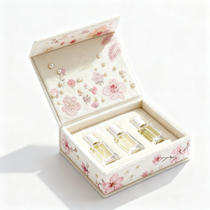 صناديق مغناطيسية فاخرة مخصصة للعطور ومستحضرات التجميل، علب هدايا فاخرة من الورق المقوى القابل لإعادة التدوير مع بطانة إسفنجية - Product Image 1