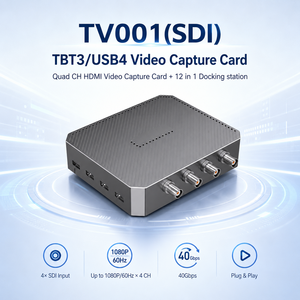 Tarjeta de Captura de Video SDI de 4 Canales USB4 Thunderbolt 3 JHL7440, Hub Cuádruple SDI a Tipo C, Salida en Bucle Dual 4K, Cadena Daisy para Transmisiones en Vivo - Product Image 2