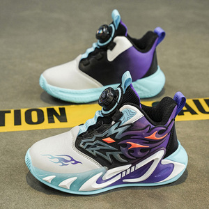 Chaussures personnalisées pour garçons 2026 Nouvelle Collection Imperméables EVA Mi-hautes Grandes Tailles Enfants Antidérapantes Légères Sport Basketball Doublure en Maille Coton - Product Image 3