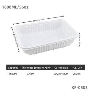 Barquette alimentaire jetable en plastique PP blanc pour la viande et les fruits <span class=keywords><strong>de</strong></span> <span class=keywords><strong>mer</strong></span>, utilisation en supermarché - Product Image 3