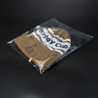 Emballage plastique biodégradables avec Logo personnalisé, 100 pièces, sacs cadeaux en Cellophane OPP transparent, pour emballage