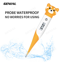Termometer Digital Fleksibel Kartun Bayi, Akurasi Tinggi 0.1C, Waktu Pengukuran 1 Menit untuk Oral/Rektal/Ketiak