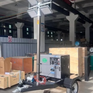 Xây dựng di động tháp chiếu sáng với im lặng 5KW 8KW 10KW Máy phát điện diesel từ xa bắt đầu hệ thống - Product Image 1