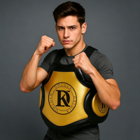 Protège-poitrine de boxe en PU avec surface en mousse EVA pour entraînement de Muay Thai, Sanda, Kickboxing, Taekwondo et entraînement en salle de sport