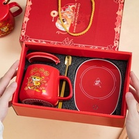 Juego de Regalo de Toalla de Panda y Oso de Peluche, Taza de Cerámica y Vaso de Agua, Caja de Regalo Creativa para Formación de Equipos