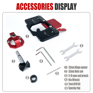 Woodworking 35mm <strong>Hinge</strong> Hole Opener Cabinet <strong>Door</strong> <strong>Hinge</strong> Hole Locator <strong>Hinge</strong> Drilling Installation Auxiliary <strong>Tool</strong> Model H1121 - Product Image 3