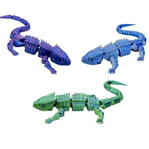 Lagarto Impreso en <span class=keywords><strong>3D</strong></span>, Modelos de Cocodrilo Articulados, Figuras de Lacerezos con Articulaciones Flexibles, Impresión <span class=keywords><strong>3D</strong></span> Económica, Alivio del Estrés - Product Image 5