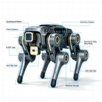 Robot chien quadrupède bionique avec caméra HD, moteur/boîte de vitesses, pompe, roulement, contrôlé par PLC, intelligent, à 4 pattes, pour usage industriel, en alliage d'acier inoxydable