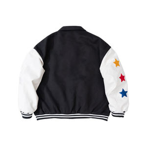 Blouson de baseball ample brodé et imprimé OEM, personnalisé blanc pour <span class=keywords><strong>homme</strong></span>, style universitaire, pour couple - Product Image 3