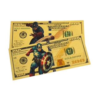 Nuevo Set de 15 <span class=keywords><strong>Billetes</strong></span> de <span class=keywords><strong>100</strong></span> Dólares de Superhéroes Americanos 2026, Bañados en Oro de 24K, para Regalo - Product Image 2