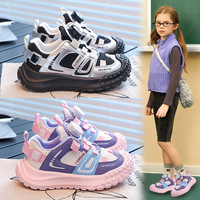 Chaussures de randonnée pour enfants à boucle rotative en maille, antidérapantes, à semelle épaisse, pour l'extérieur, OEM ODM