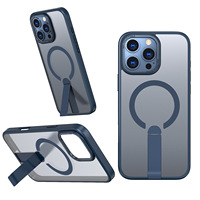 Coque de téléphone protectrice avec design métallique en TPU+PC, résistante aux chocs, étanche, avec recharge sans fil magnétique pour 12 13 14 15 16 Pro Max