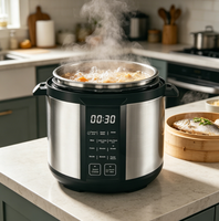 Autocuiseur de riz automatique en alliage d'aluminium 5L (900W) / 6L (1000W) avec contrôle tactile, fonctions maintien au chaud et sauté/cuisture, pour la cuisson en vrac