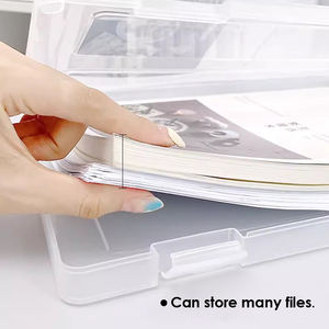 Foska Multi-funzioni di carta trasparente per documenti di protezione <span class=keywords><strong>da</strong></span> <span class=keywords><strong>scrivania</strong></span> organizer Case di plastica scatola di File per la scuola ufficio fornitore - Product Image 4