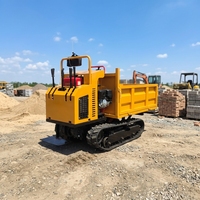 Camion benne sur chenilles de 2 tonnes, benne hydraulique, certifié EPA/Euro 5, adapté aux opérations tout-terrain