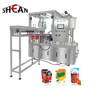 Best quality Automatic filling capping machine for stand up pouch milk Sachet bag spout pouch filling machine