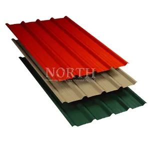 Venta caliente de tejas de metal de zinc verde láminas para techos recubiertas de PVC lámina para techos ppgl