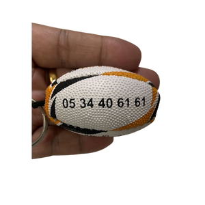Nuevo y mejor llavero deportivo de pelota de Rugby Unisex 2024, goma personalizada con gancho para llaves y bolsos, conjunto de estilo adulto - Product Image 4