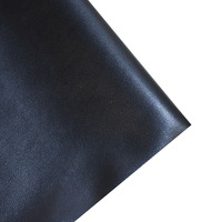 Résistant à l'abrasion Noir Nappa Tricoté 0.5mm PU Vegan Artificiel Faux Cuir Synthétique Tissu pour Produits En Cuir Sièges De Voiture
